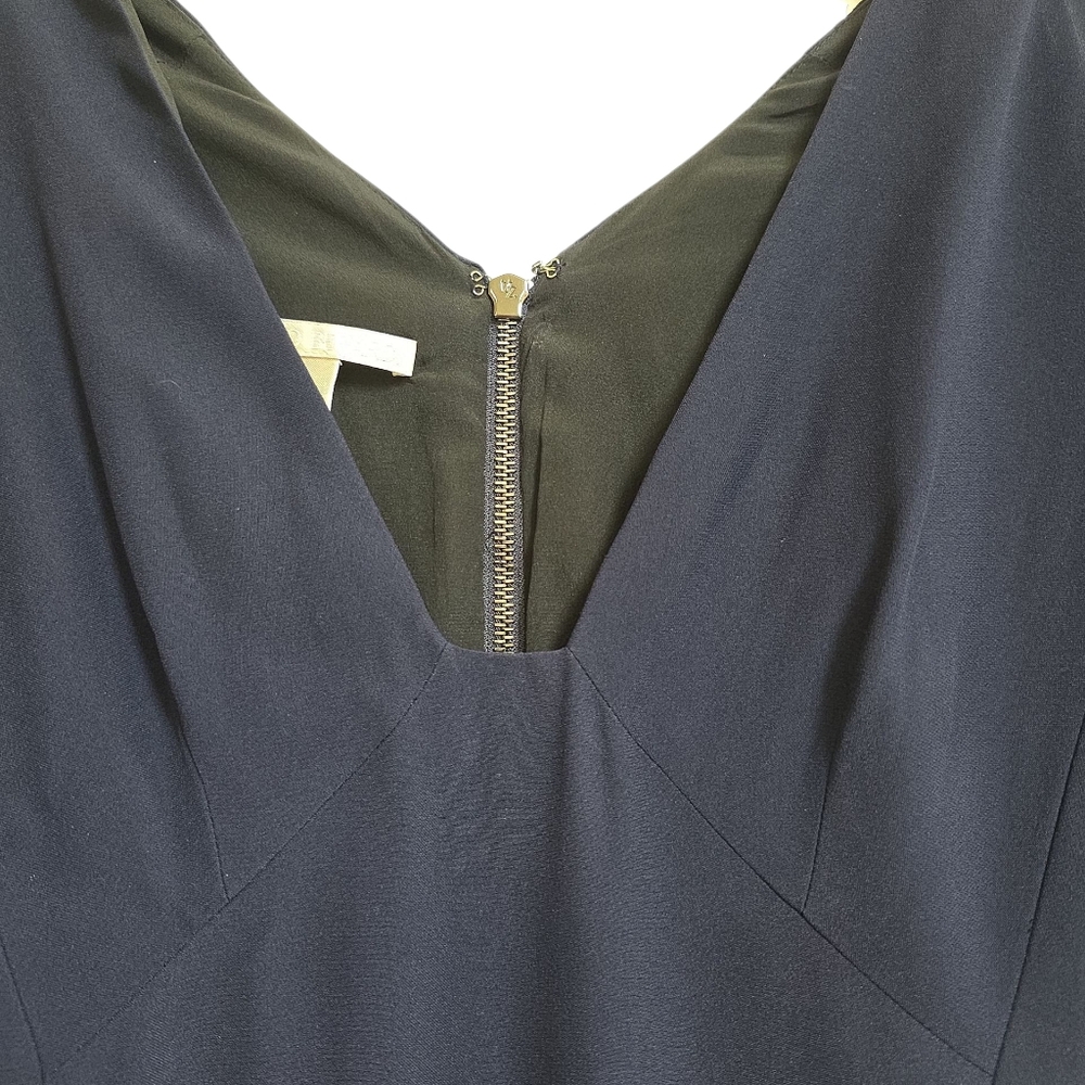 Antonio Berardi V Neck Back Zip made in Italy Midi Dress IT 40 US 6 - Picture 3 of 4